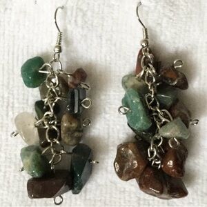 Stone Cluster Earrings